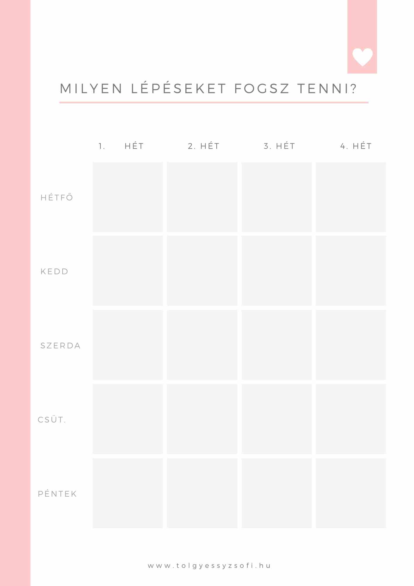 Workbook - Weekly Diary Page